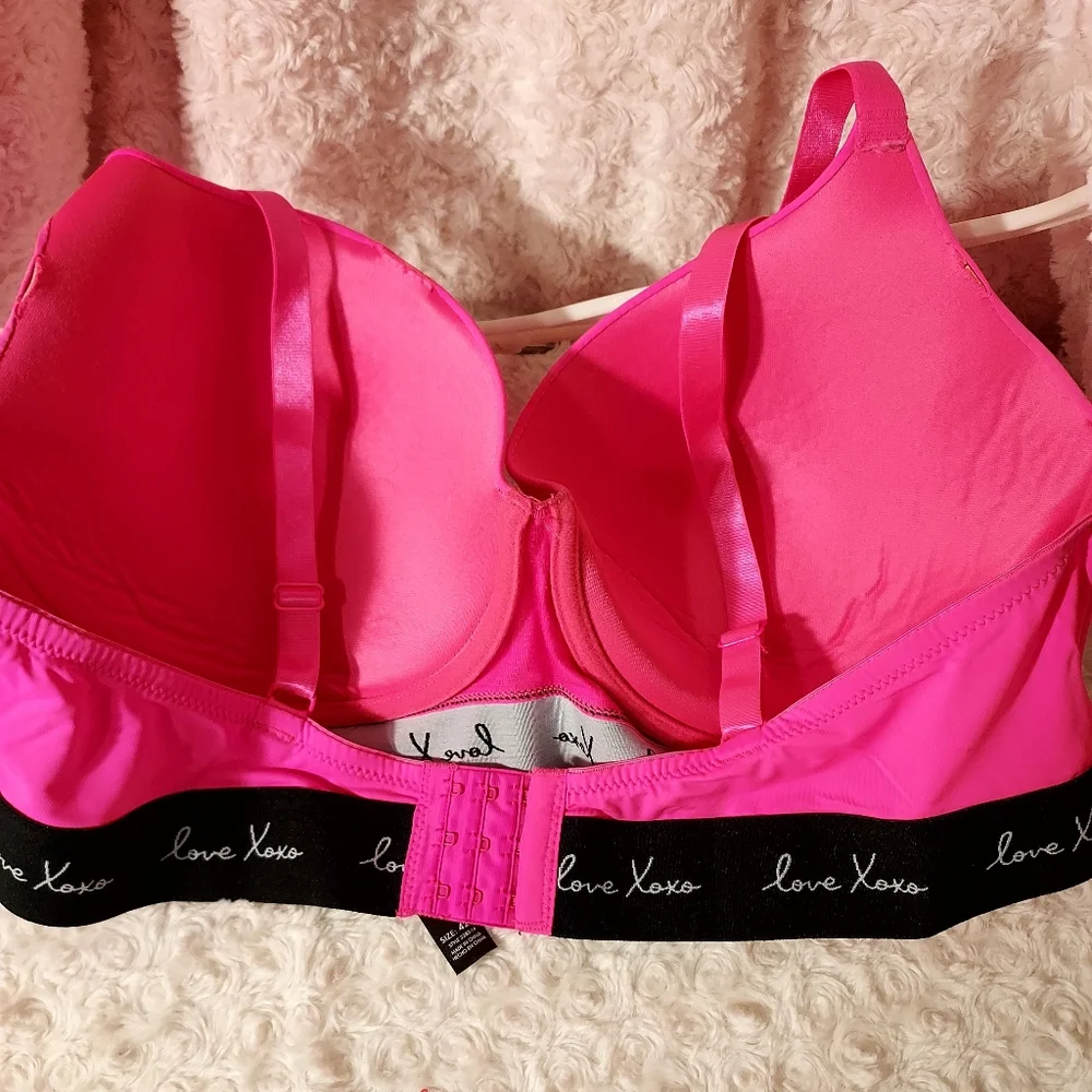 XOXO Gentle Lift Bra Hot Pink padded Underwire 42D Barbiecore